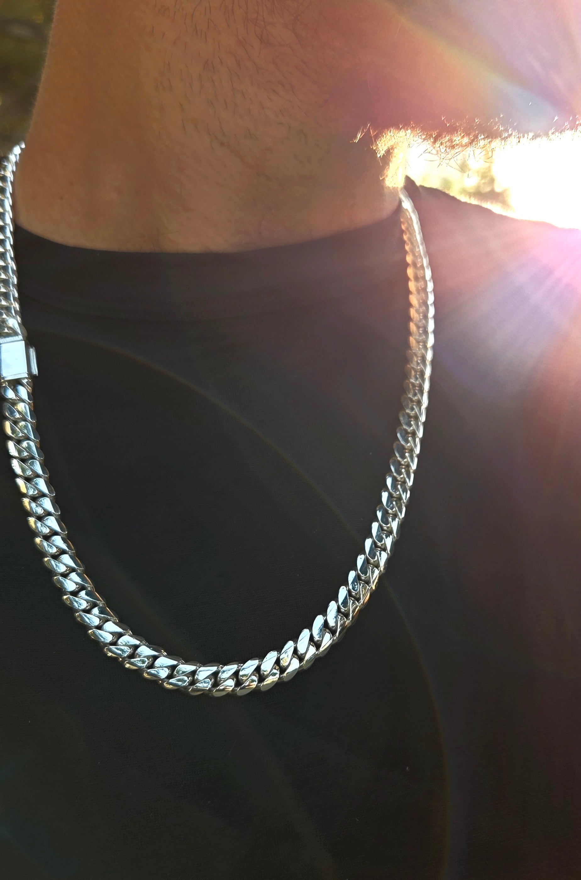 שרשרת כסף (950) קובנית 9 מ"מ רוחב