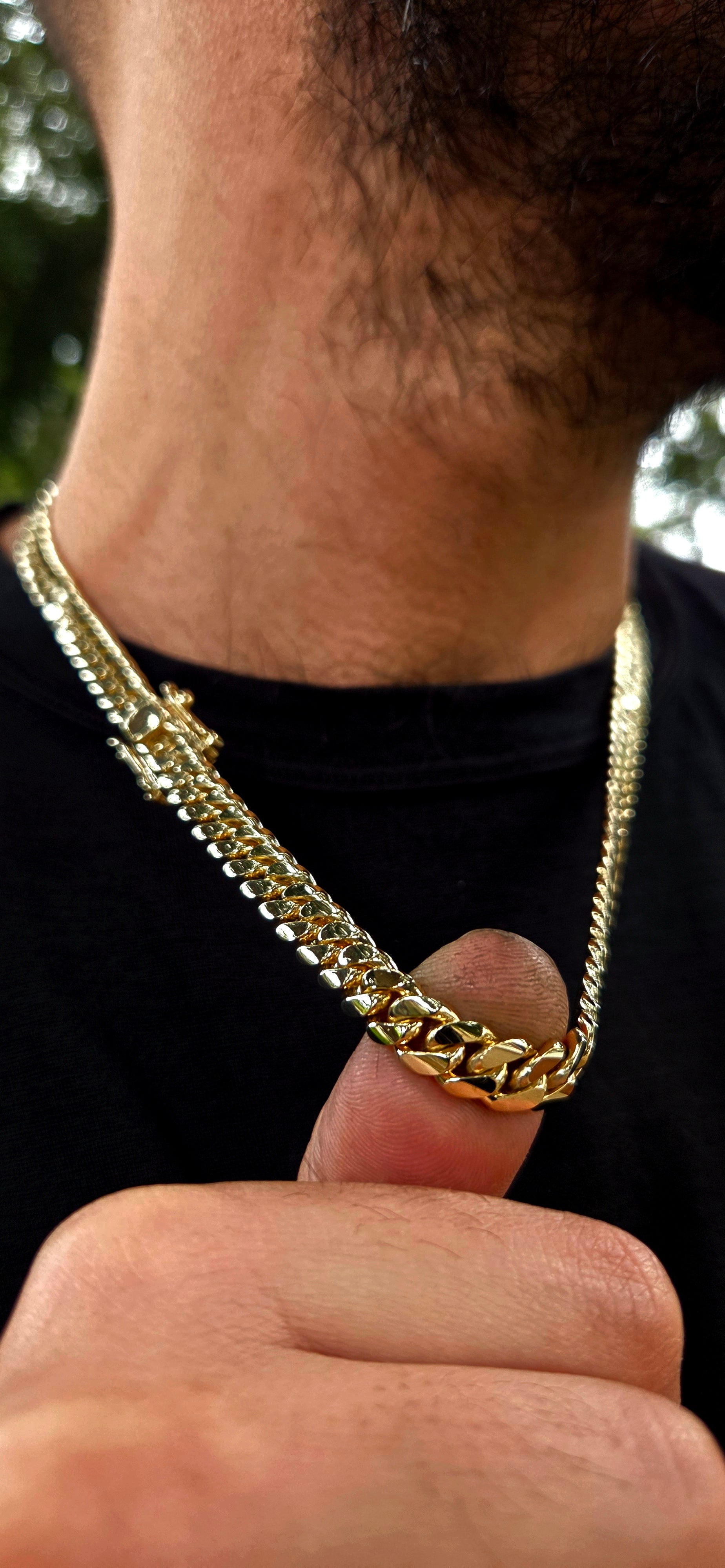 שרשרת זהב (14 קארט) 8 מ"מ רוחב